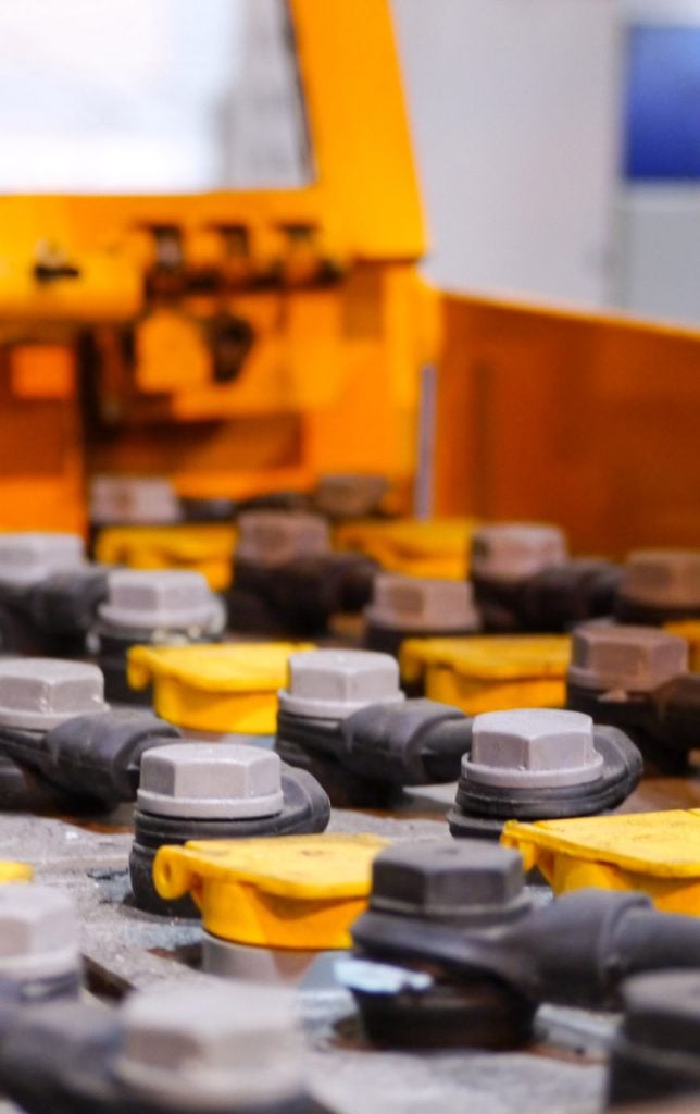 Forklift traction batteries supplied and maintained by Acclaim Handling