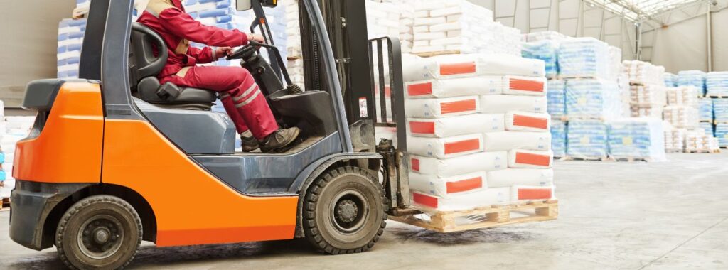 Explosion protected forklift truck for use in a hazardous area