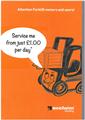 Peace of mind local Forklift Servicing from just £1.00 per day, with no hidden bills!