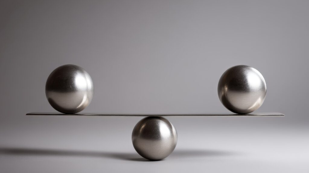 silver Balancing Spheres