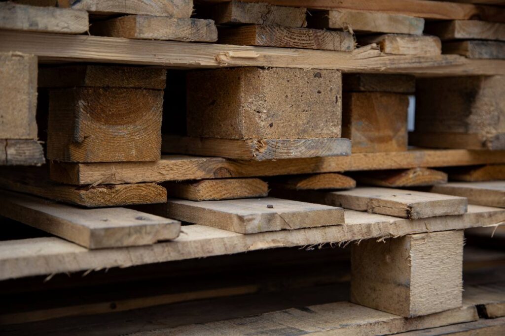 close up shot of pallets