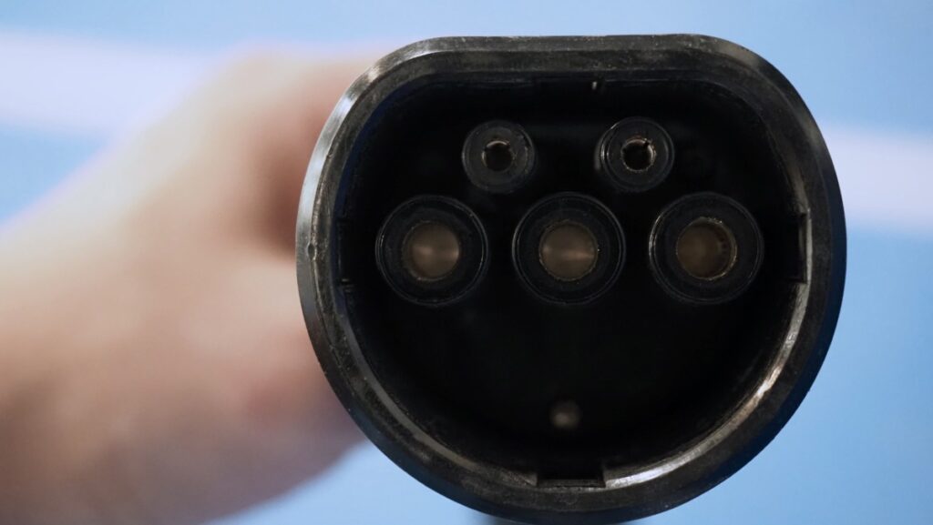 close up shot of EV Charger