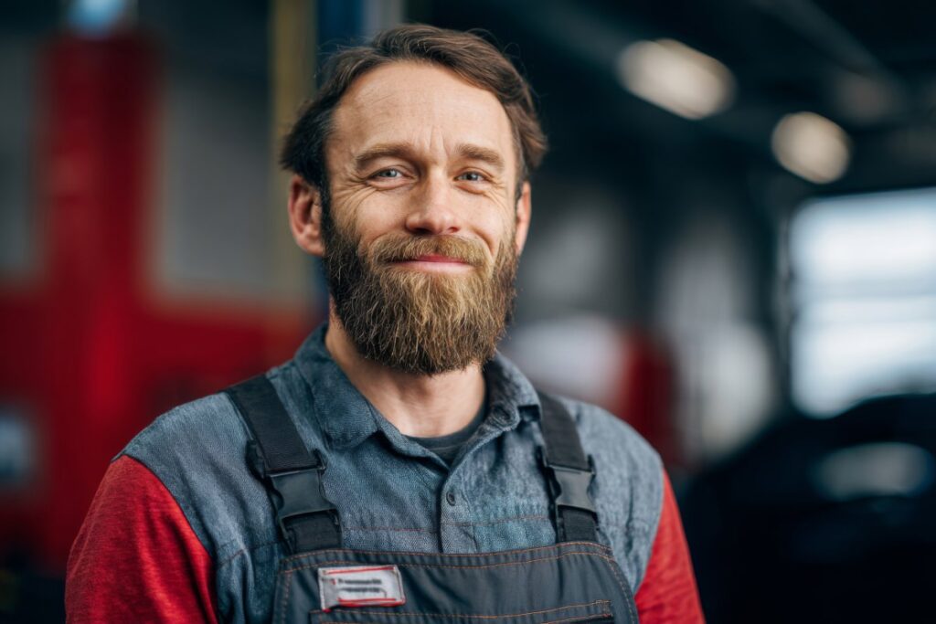 portrait shot of a professional mechanic