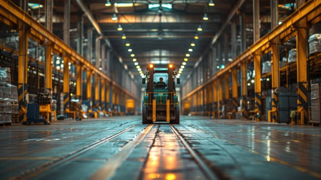 Forklift telematics monitoring in a modern warehouse operation